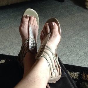 Via Spiga Metallic Sandals